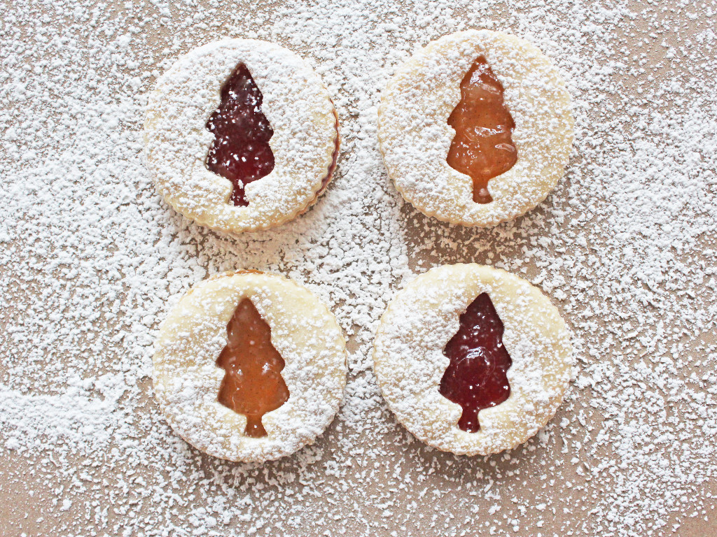 Four Christmas Trees Jam Cookies 12-2015