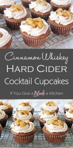 fireball cupcakes pinterest image with recipe title