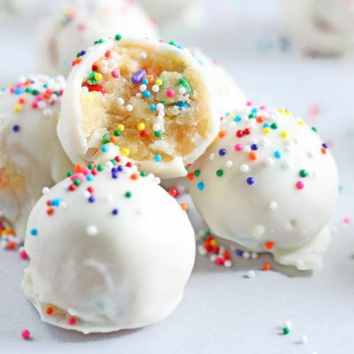 No Bake Birthday Cake Truffles | If You Give a Blonde a Kitchen