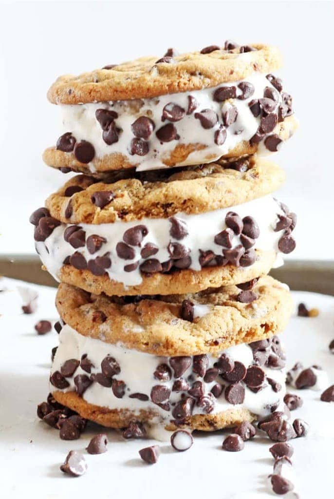 The Homemade Chipwich: Chocolate Chip Cookie Ice Cream Sandwich