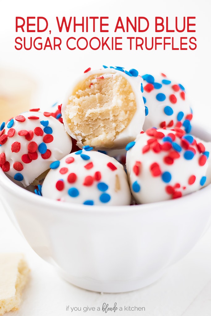 Sugar cookie truffles are a must-try for Christmas or any holiday. It's a four-ingredient no-bake recipe that uses sugar cookies, cream cheese, white chocolate and sprinkles!