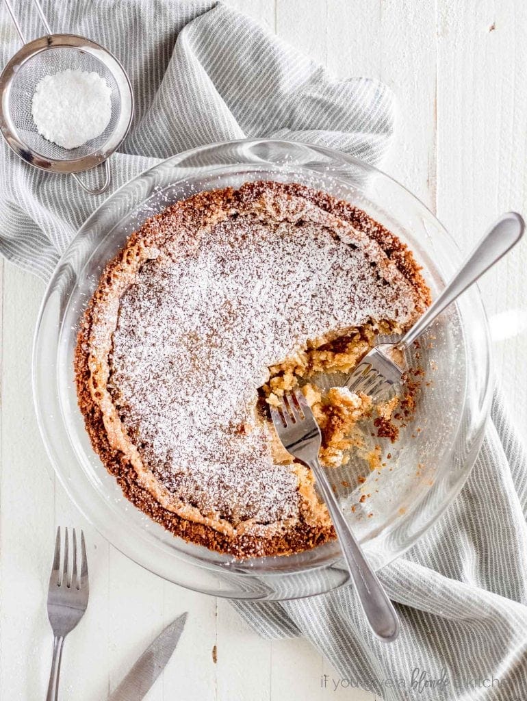 milk bar crack pie in pie dish with forks taking bites