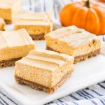No bake pumpkin cheesecake bars are the best fall dessert. They have all the fall flavors and taste incredible!