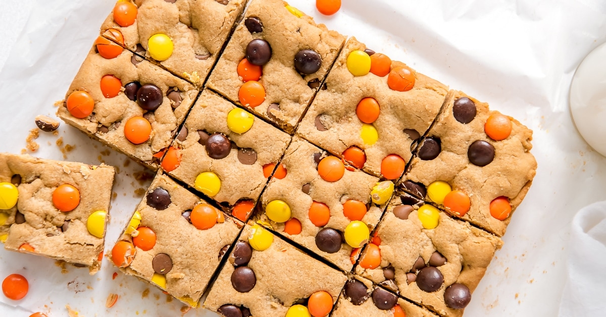 Reese's Pieces Peanut Butter Blondies If You Give a Blonde a Kitchen