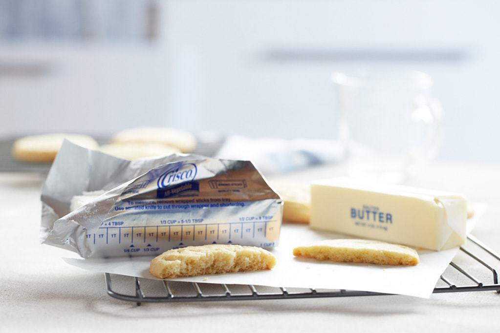 Crisco vs. Butter Stamp Cookies