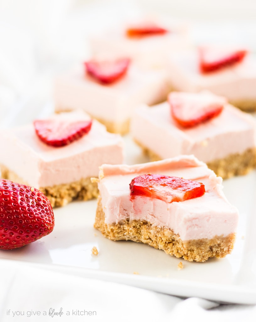 No Bake Strawberry Cheesecake Bars If You Give a Blonde a Kitchen No Bake Strawberry Cheesecake Bars If You Give a Blonde a Kitchen