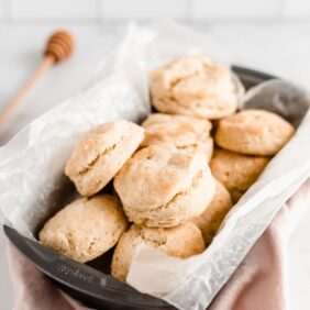 buttermilk biscuits in rectangle pan