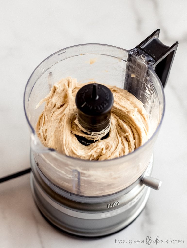 creamy peanut butter banana ice cream in mini food processor