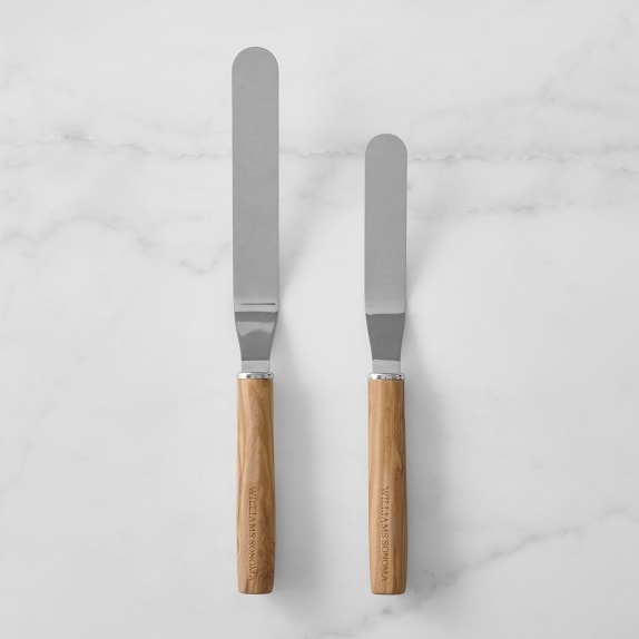wooden handle offset spatulas big and small
