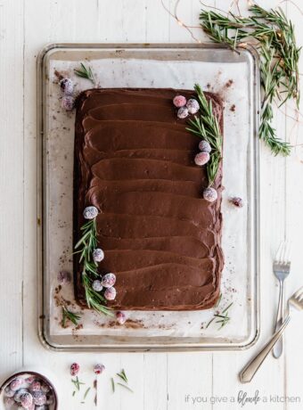 Chocolate Sheet Cake with Chocolate Buttercream Frosting