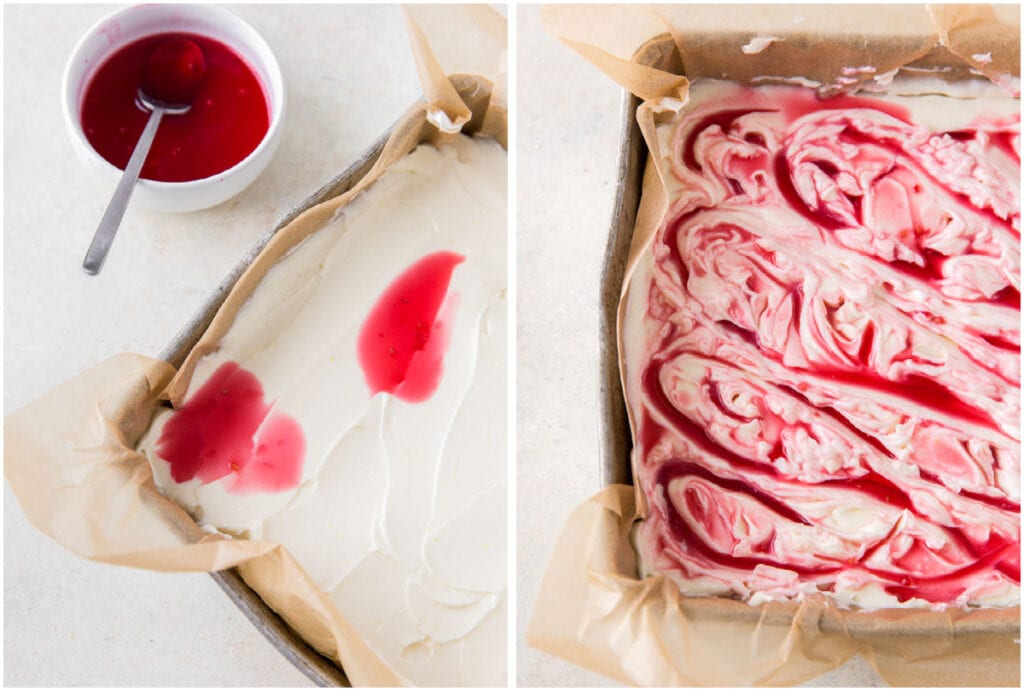 how to make raspberry puree for raspberry cheesecake bars