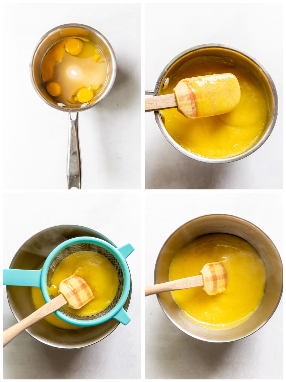 photo collage demonstrating how to make lime curd from scratch