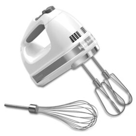white kitchenaid hand mixer