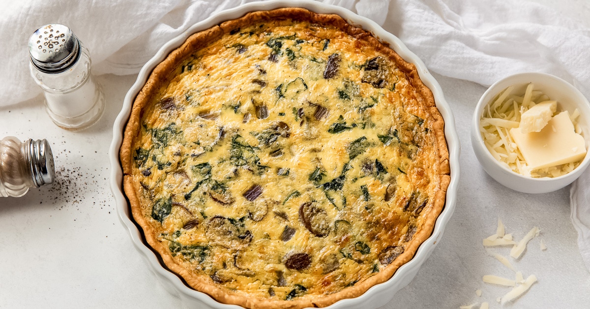 Spinach Mushroom Quiche