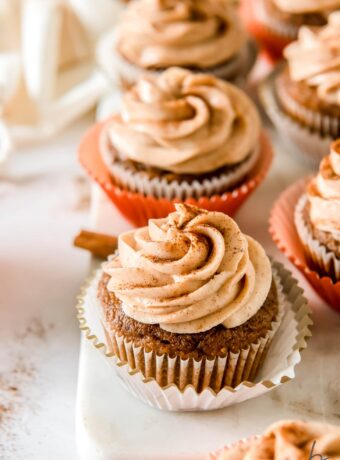Pumpkin Cupcakes with Cream Cheese Frosting