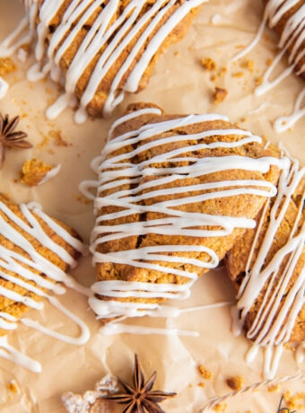 Gingerbread Scones with Maple Glaze