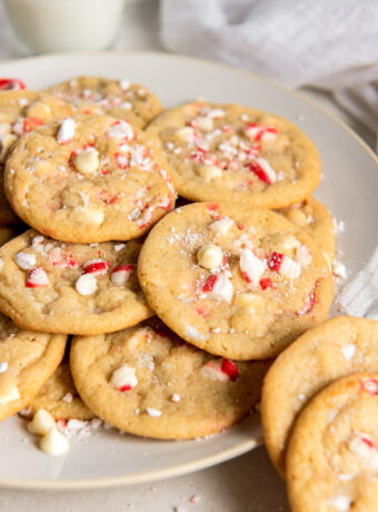 White Chocolate Chip Peppermint Cookies