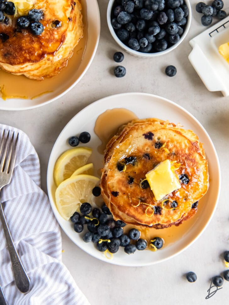 Lemon Blueberry Pancakes (ready in 30 minutes)
