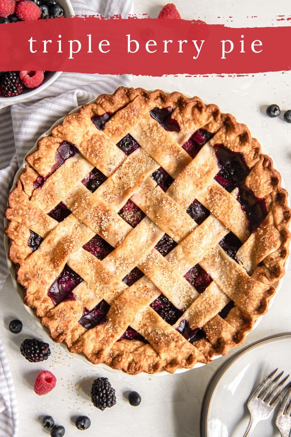 Triple Berry Pie from Scratch If You Give a Blonde a Kitchen