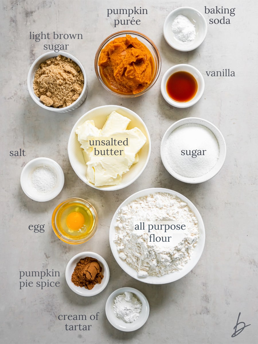 bowls of ingredients to make pumpkin snickerdoodle bars.