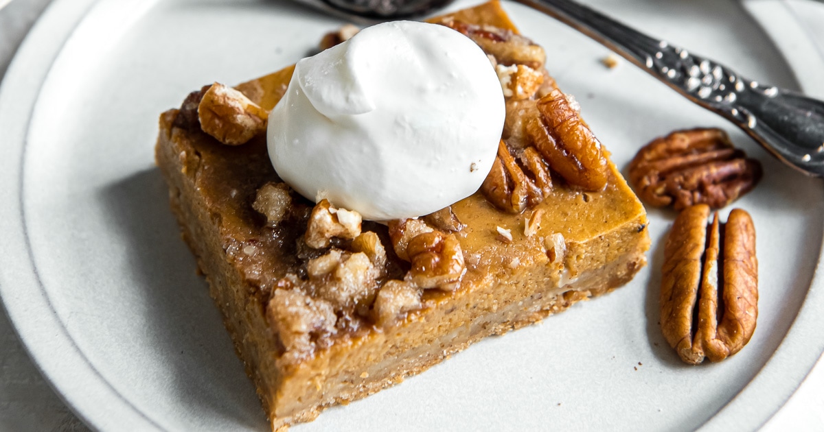 Pumpkin Pecan Pie Bars - If You Give A Blonde A kitchen
