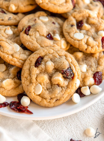 Chewy White Chocolate Cranberry Cookies