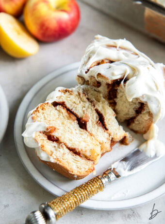 Apple Cinnamon Rolls with Cream Cheese Icing