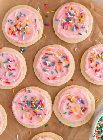 Cakey Sugar Cookies with Frosting