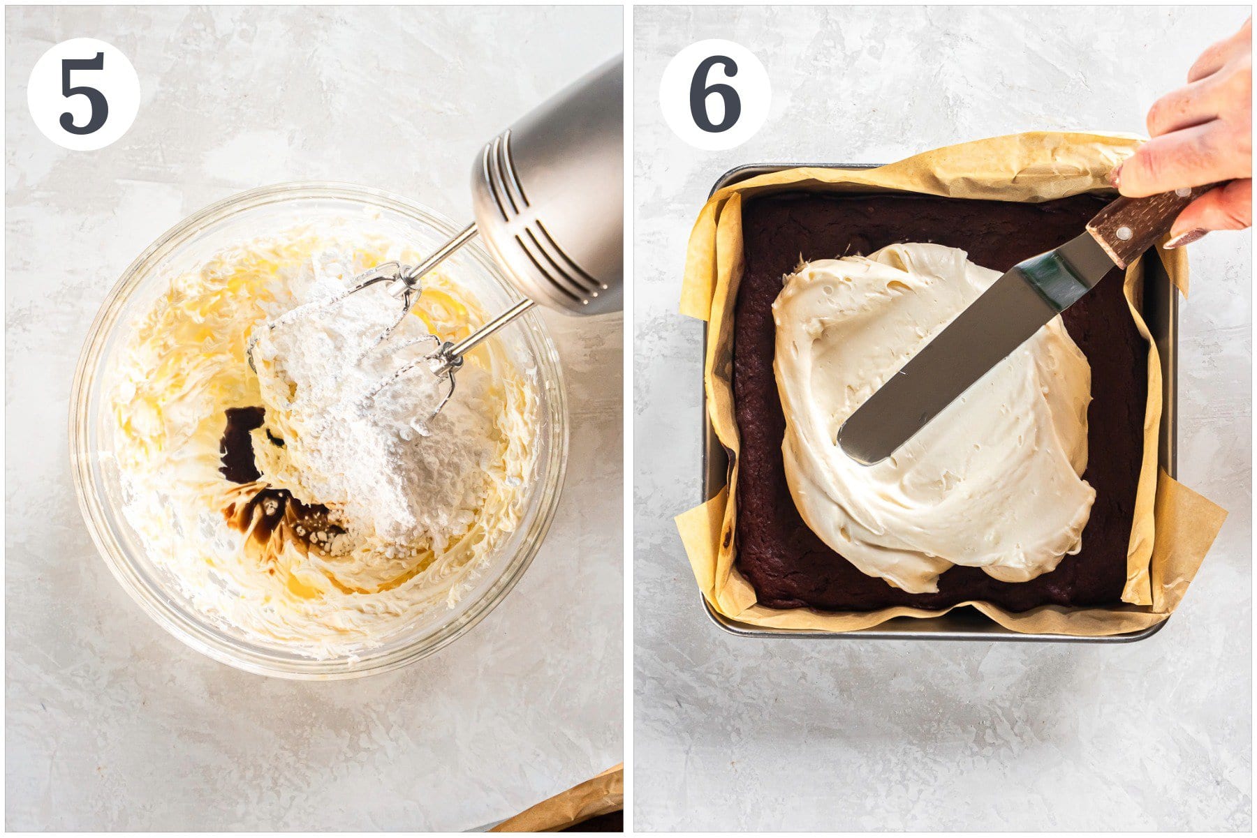 Making frosting and frosting cookie bars.