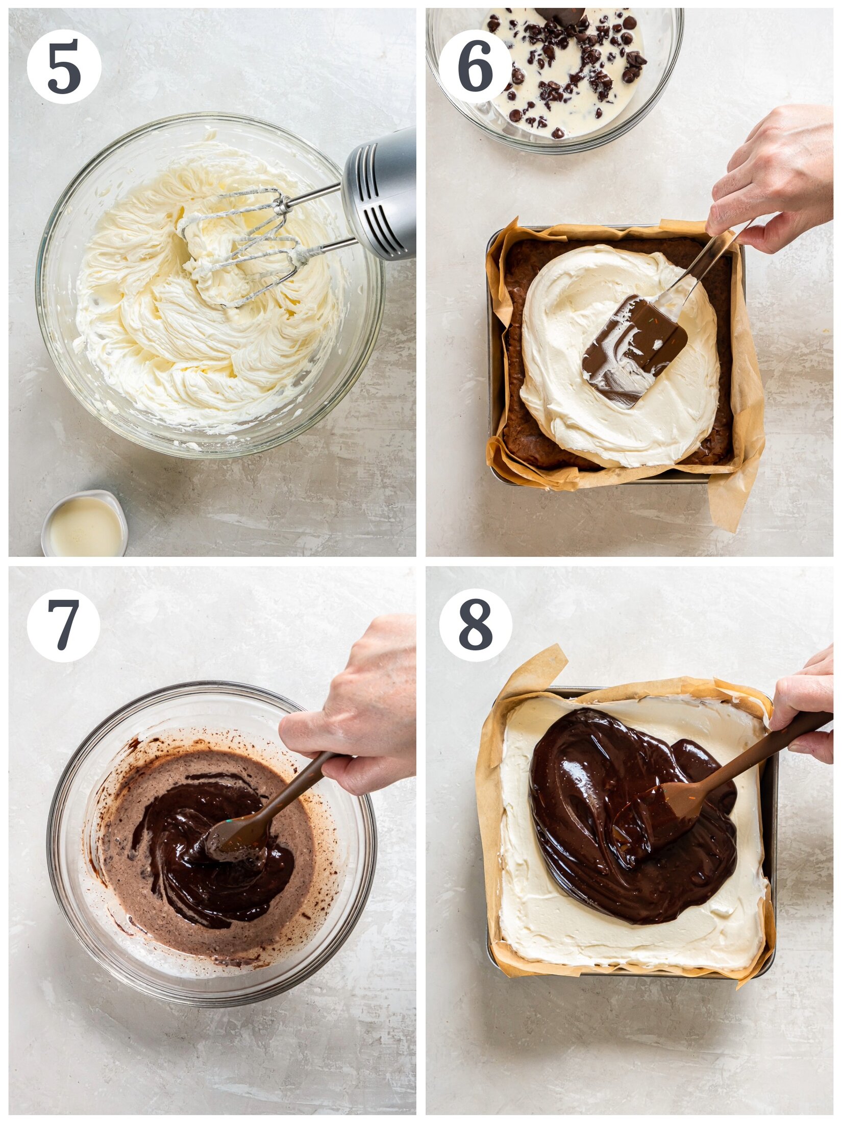 Showing how to make the coconut frosting and ganache.